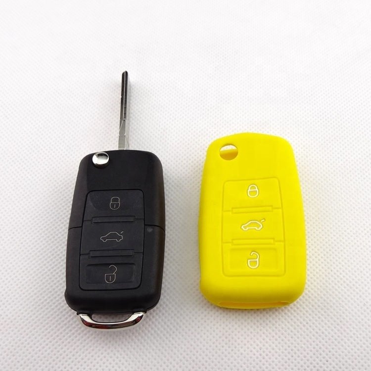 Waterproof Silicone Rubber Car Remote Control Key Case Protective Car Key Skin Cover for Volkswan Vehicle Key Accessories