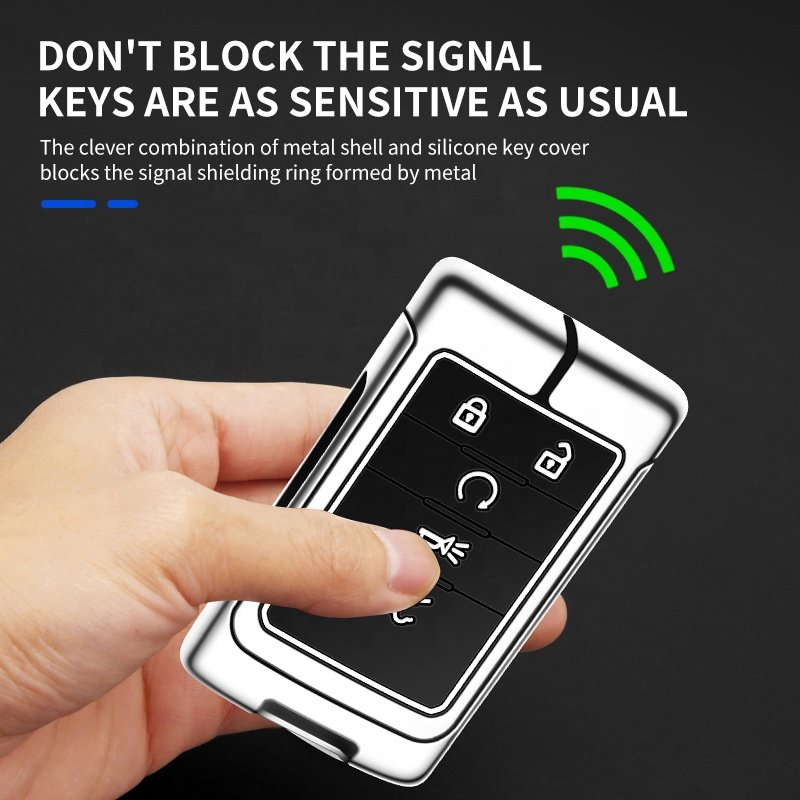 Wholesale Price 5-Button Silicone for Chevrolet Car Key Cover Zinic Alloy Key Accessories