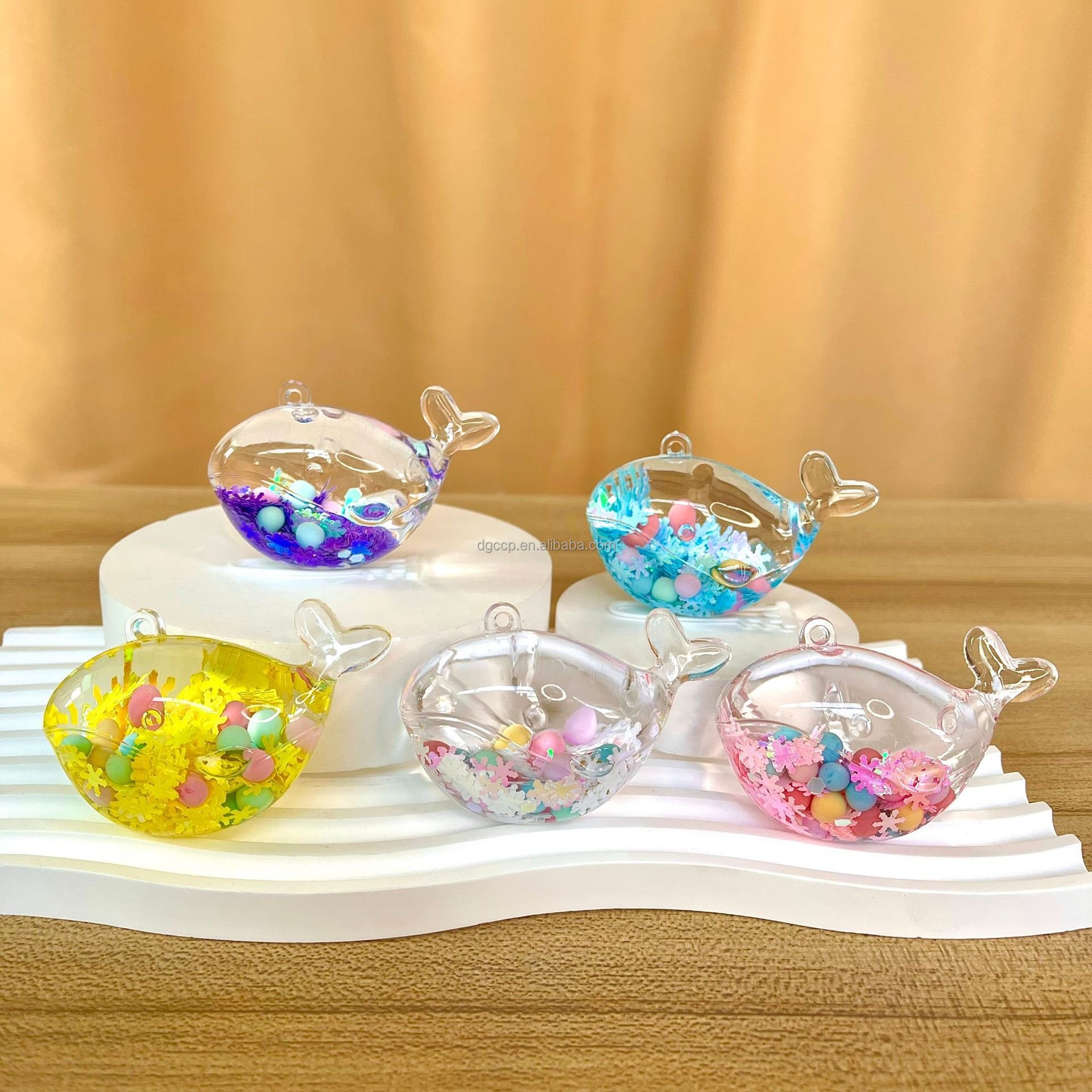 1batch=10PCS 300 design Cars lollipops Heart whale airplane shaped Animal doll Liquid Floating Acrylic bag Keychain