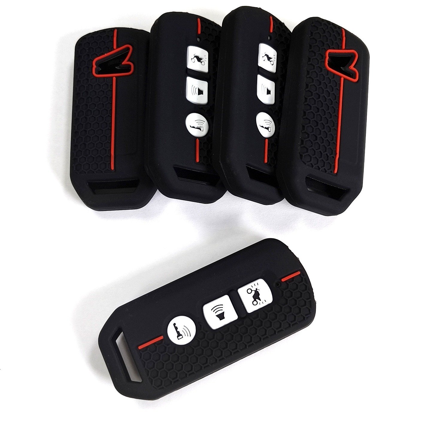 High quality Motorcycle key protective cover silicone key case with Gridlines for Honda PCX150 & Forza 350 Remote Control