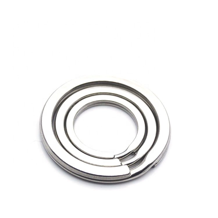 Wholesale customization Key Holder Split Rings Keychain Accessories custom metal Flat key ring metal car key ring For Keychain