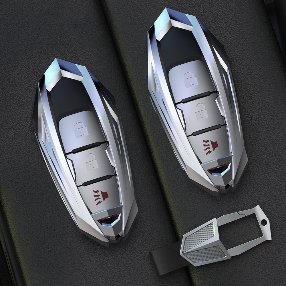 AMS Car Key Cover Case Shell Bag Protector For Sylphy Nissan Teana X-Trailcar Tiida Car Styling Accessories Zinc Alloy