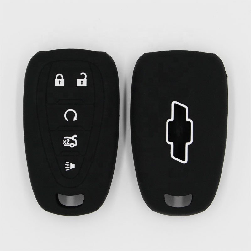 For Chevrolet Car Key Accessories Waterproof Silicone Rubber Remote Control Key Case Protective Skin Cover
