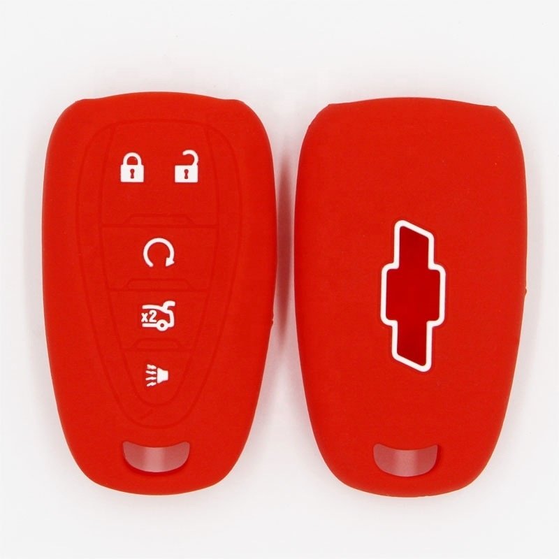 For Chevrolet Car Key Accessories Waterproof Silicone Rubber Remote Control Key Case Protective Skin Cover