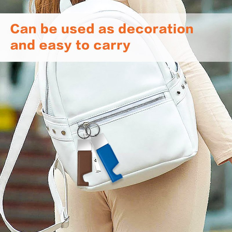 New Design Custom Logo Blank Leather Keychain For Laser Engraving Key Ring Chain Sublimation Pu Leather Phone Holder Keychain