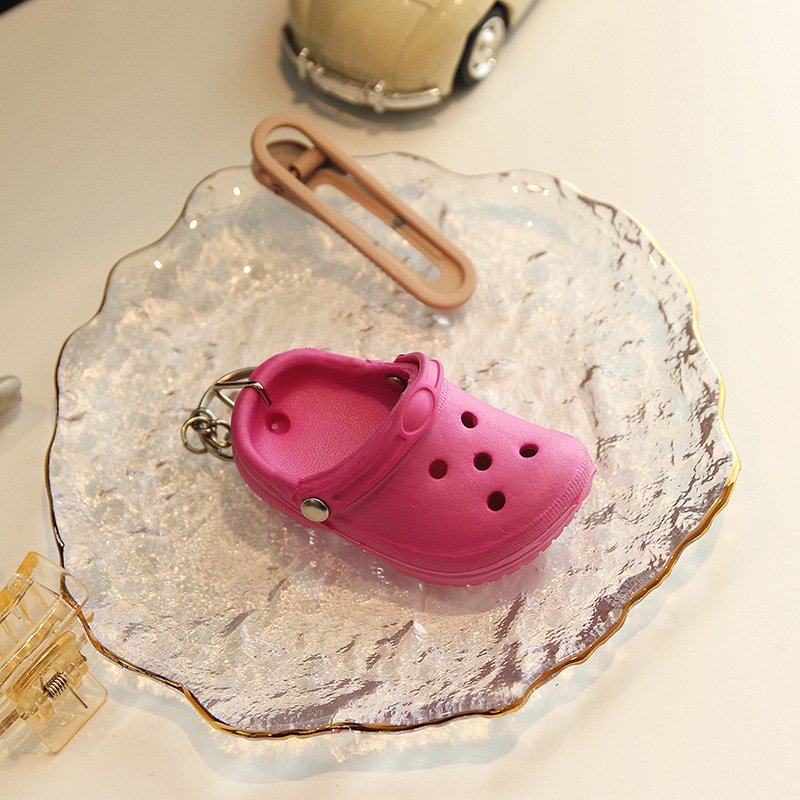 Multicolor Mini Slippers Keychain Small Hanging For Girl Small Shoes Key Chain School Bag Hanging Ornaments Accessories Keychain