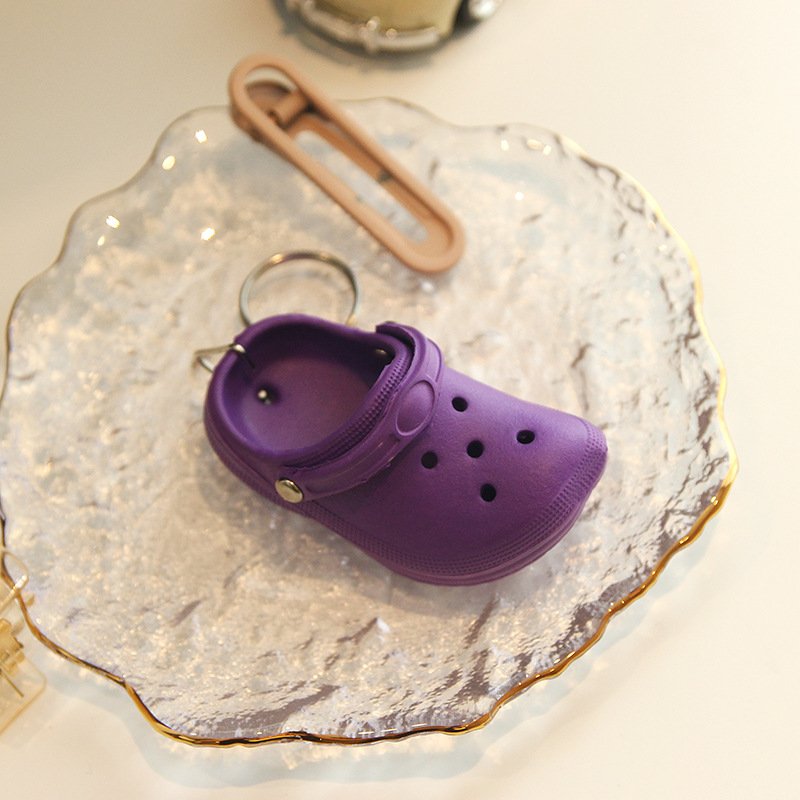 Multicolor Mini Slippers Keychain Small Hanging For Girl Small Shoes Key Chain School Bag Hanging Ornaments Accessories Keychain