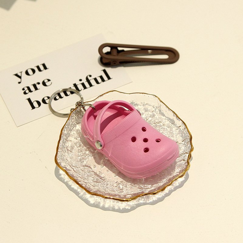 Multicolor Mini Slippers Keychain Small Hanging For Girl Small Shoes Key Chain School Bag Hanging Ornaments Accessories Keychain
