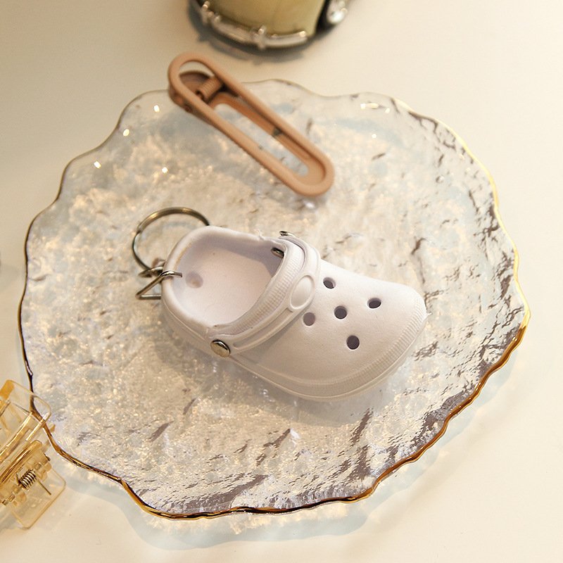 Multicolor Mini Slippers Keychain Small Hanging For Girl Small Shoes Key Chain School Bag Hanging Ornaments Accessories Keychain