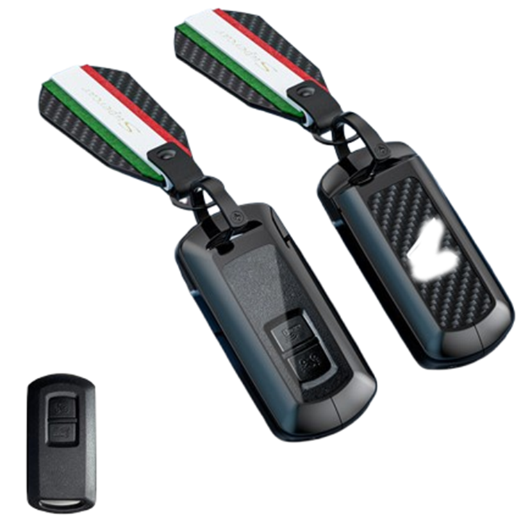 Alloy Carbon Fiber Metal Car Remote Key Case Cover Shell Fob Accessories For Vario PCX Forza 300