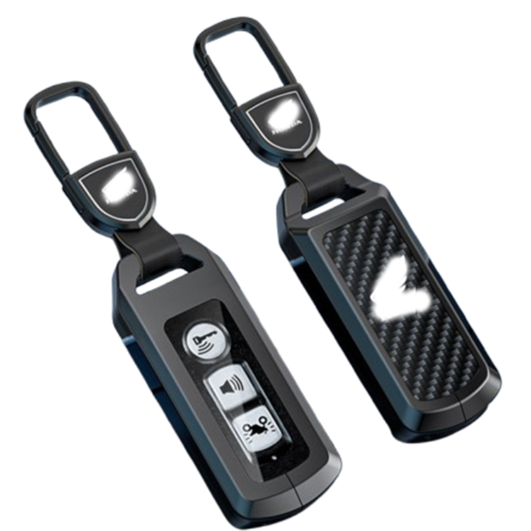 Alloy Carbon Fiber Metal Car Remote Key Case Cover Shell Fob Accessories For Vario PCX Forza 300