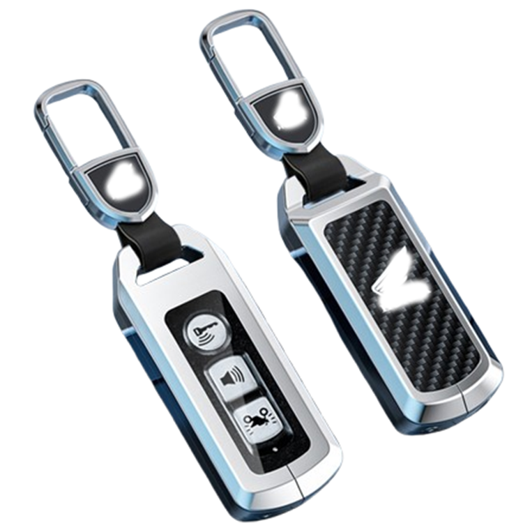 Alloy Carbon Fiber Metal Car Remote Key Case Cover Shell Fob Accessories For Vario PCX Forza 300