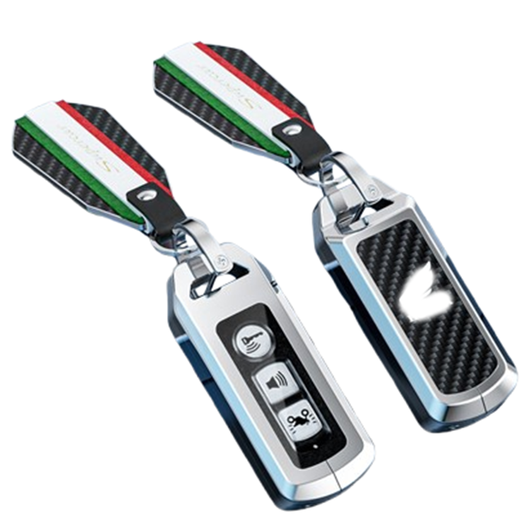 Alloy Carbon Fiber Metal Car Remote Key Case Cover Shell Fob Accessories For Vario PCX Forza 300