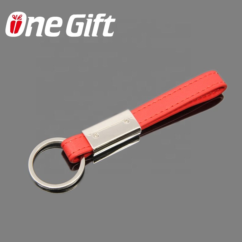 promotional advertising gift souvenir leather carabiner keychain leather Cheap Custom Metal Keychain Leather,