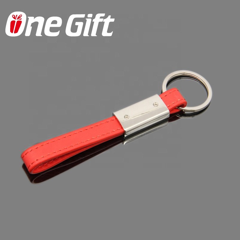 promotional advertising gift souvenir leather carabiner keychain leather Cheap Custom Metal Keychain Leather,