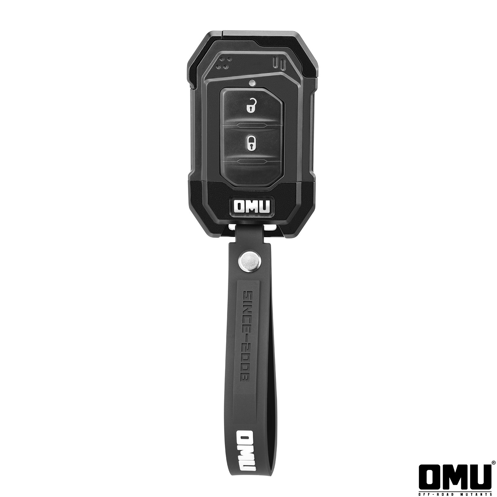 OMU aluminum& carbon fiber key case for Jeep Wrangler JL Offroad car accessories black key cover For Jeep Gladiator JT