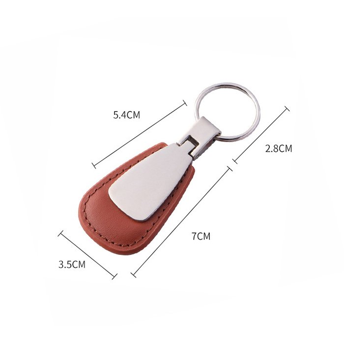 personalized pu leather key chain blanks custom engraved metal car keychain key holder