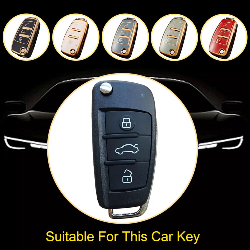 Innofit AUD1T1 In Stock Manufacturer Car Key Protective Cover For Audi A6L A4L Q5 Q7 A7 New Design Wear Resisting Auto Accessory