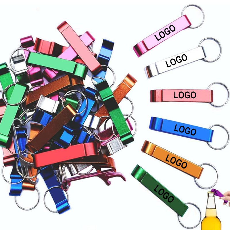 Colorful Beer Bottle Openers Promotional Keychains Carabiners Custom Small and Practical Key Chain for Bar Advertising