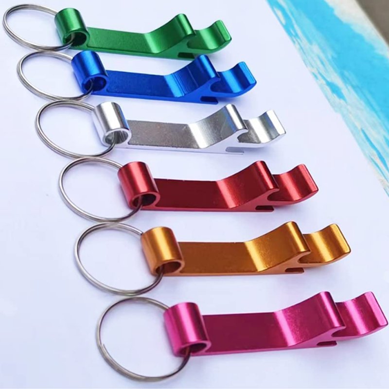 Colorful Beer Bottle Openers Promotional Keychains Carabiners Custom Small and Practical Key Chain for Bar Advertising