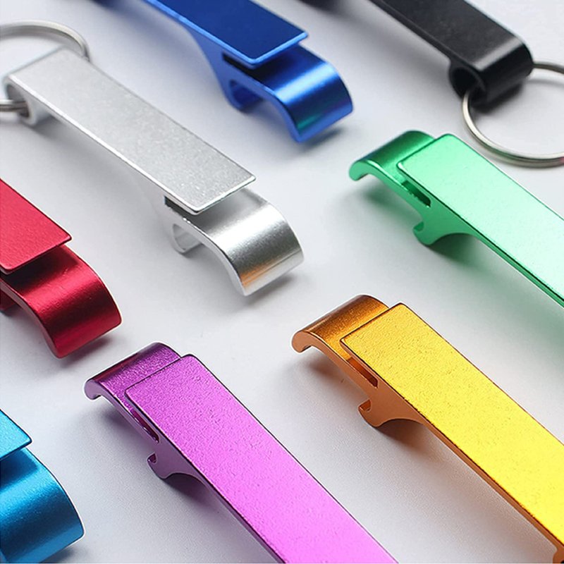 Colorful Beer Bottle Openers Promotional Keychains Carabiners Custom Small and Practical Key Chain for Bar Advertising