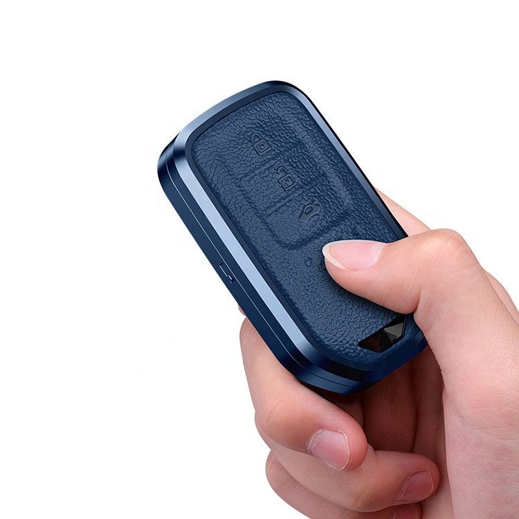 Hot Sale Car Accessories for Honda Civic Accord CR-V Car Key Case Aluminum Alloy genuine leather Car key Fob Cover Shell Case