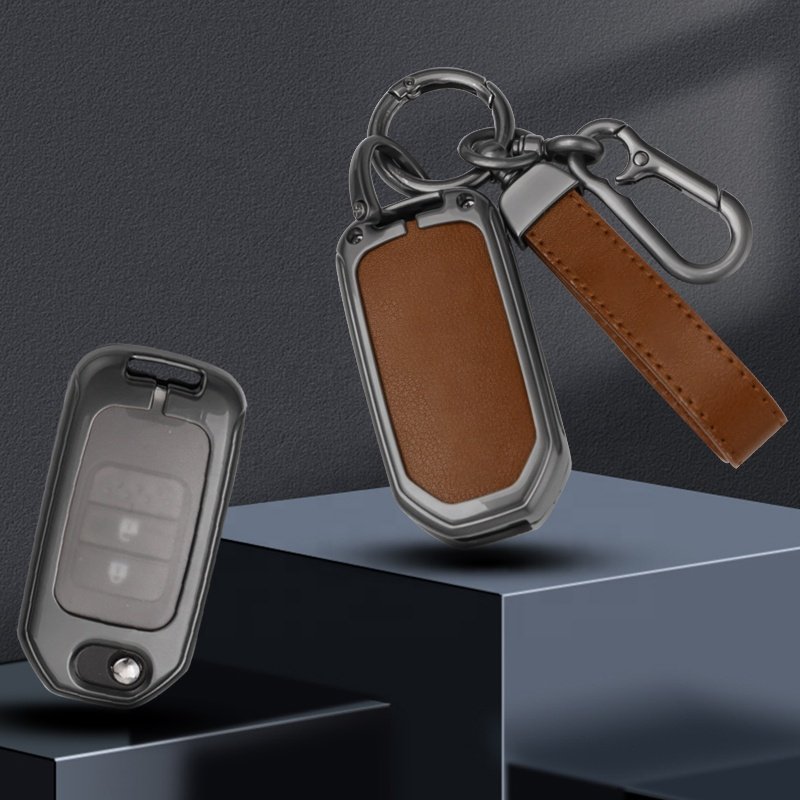 Price Zinc Alloy Car Remote Key Case Cover Zinc Alloy Silk For Golden Supplier Honda Vezel Car Key Cover
