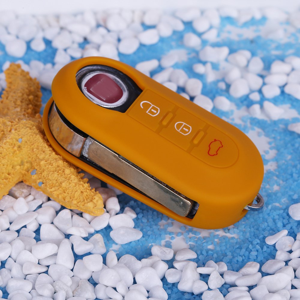 China Manufacturer Car Accessories Wholesale Price Silicone Car Key Cover for fiat500