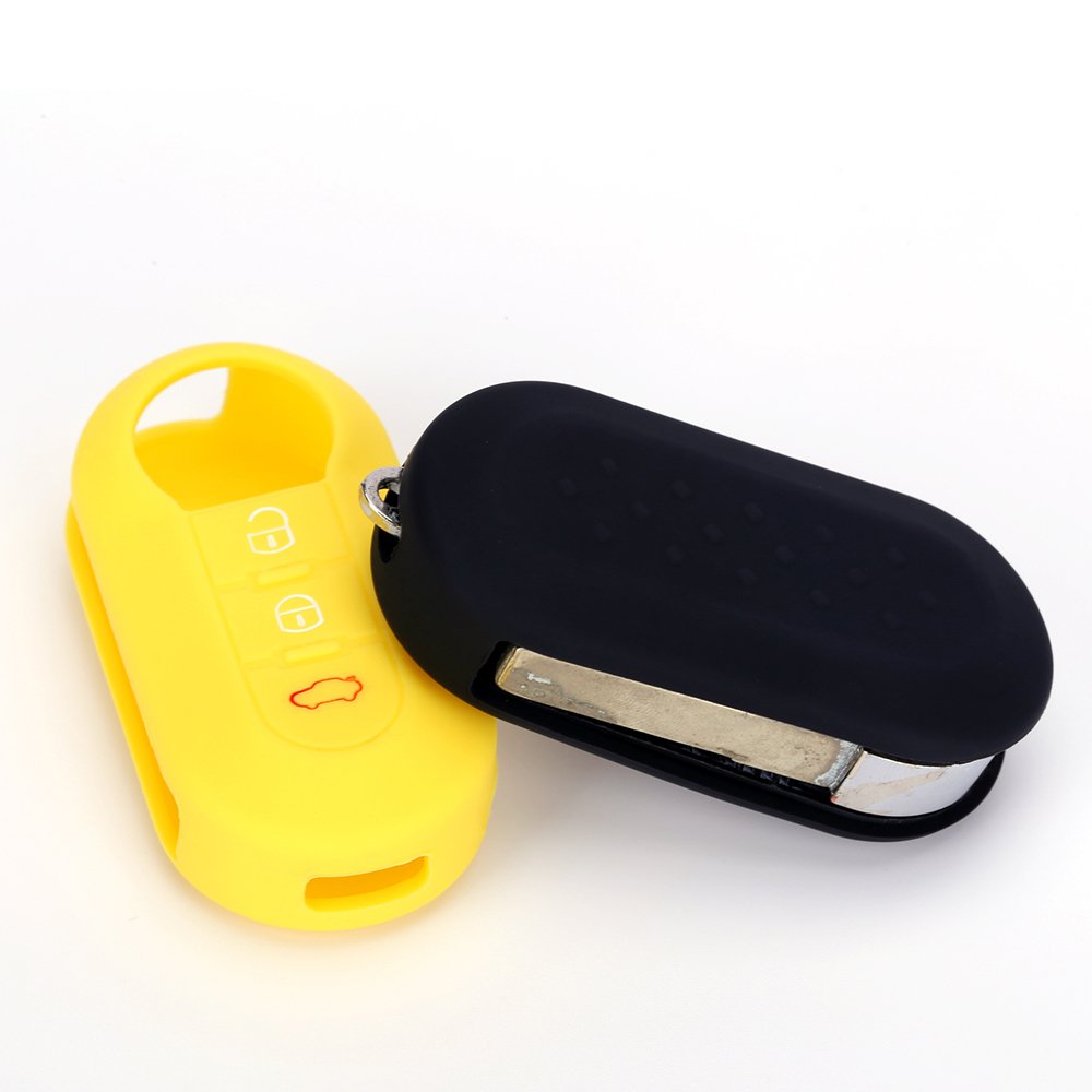 China Manufacturer Car Accessories Wholesale Price Silicone Car Key Cover for fiat500