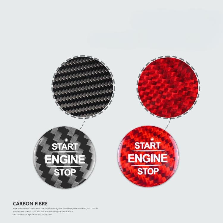 Real Carbon Fiber One-Button Start Switch Decoration for Mercedes-Benz A-Class B-Class AMG Interior Ignition Wire Key Cover