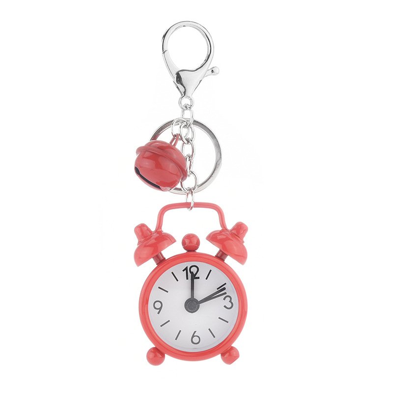 Creative mini mini alarm key chain pendant Cute car decoration bag pendant couple key chain small gift male and female key ring