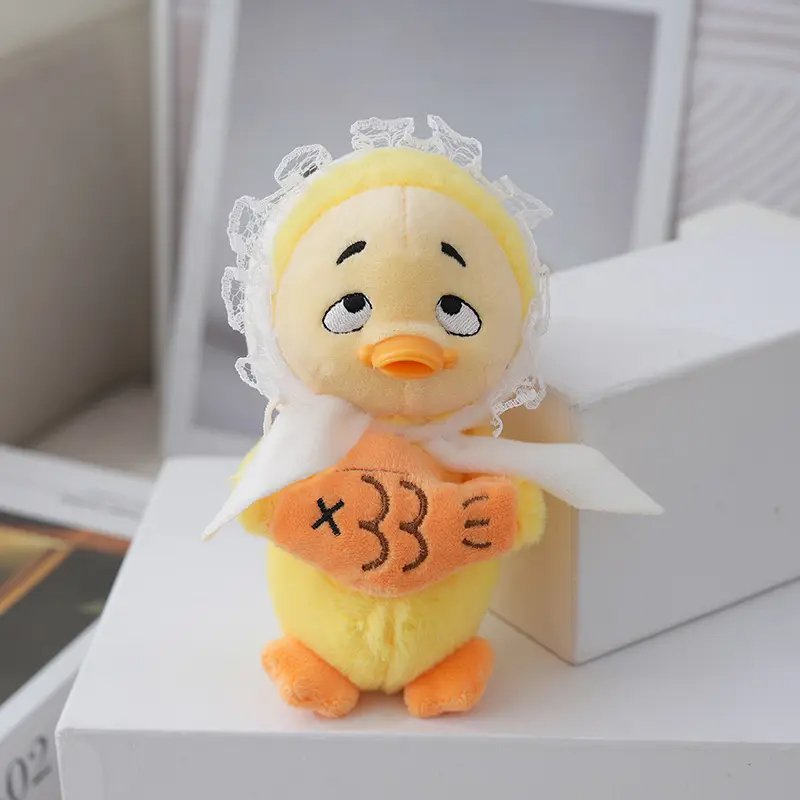 Hot sale Anime Duck Plush Keychains Toys Gifts Plush Doll Bag Ornaments stuffed animal toys yellow duck Keychain Accessories