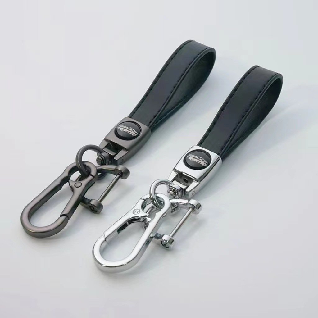 Factory Custom Logo Luxury Pu Leather Car Key Chain Ring Accessories Men Women Auto Logos Keychain