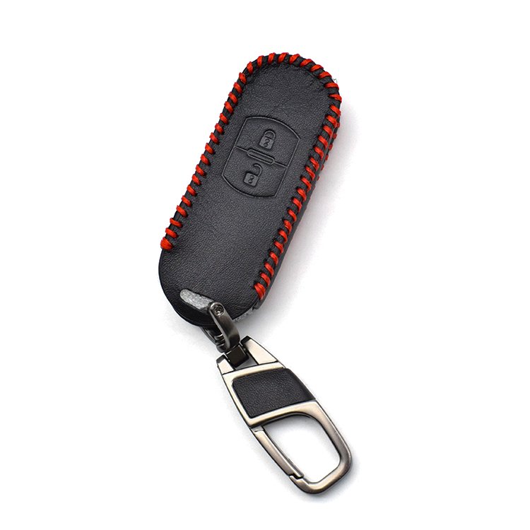 Topbest Car Key Case Cover Fob Protector Keyring for M-AZDA-02 Accessories 2 Button Keychain Holder Shell