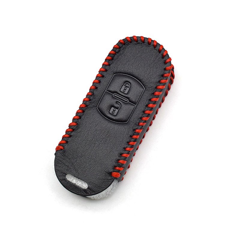 Topbest Car Key Case Cover Fob Protector Keyring for M-AZDA-02 Accessories 2 Button Keychain Holder Shell