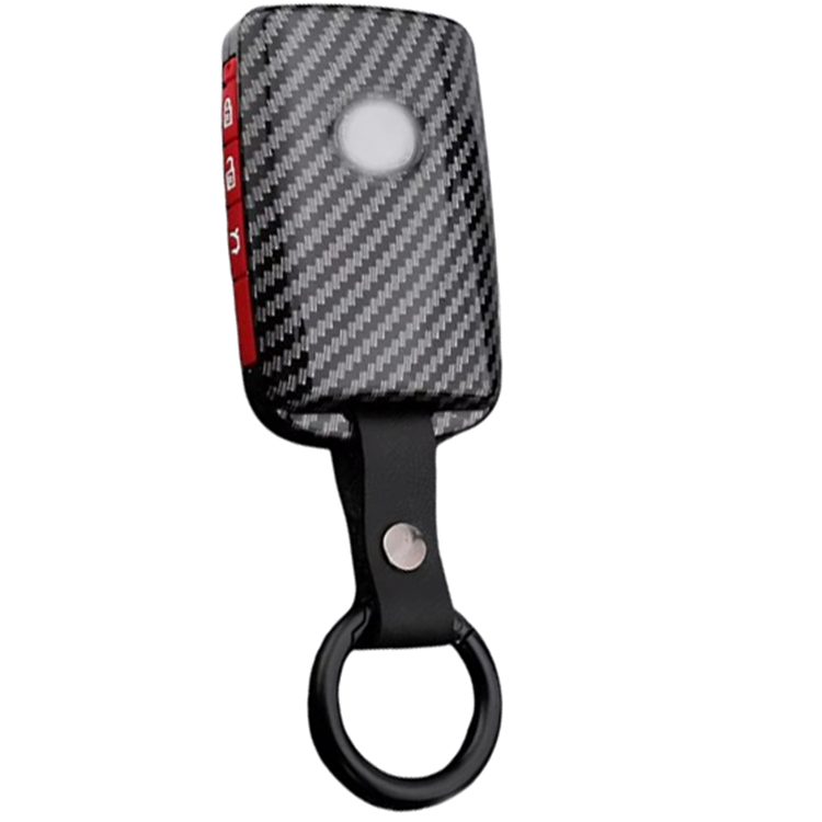 Carbon Fiber Smart Key Shell Holder Silicone Rubber Button Car Key Fob Remote Cover Protection Case For 2019 year for Mazda 3