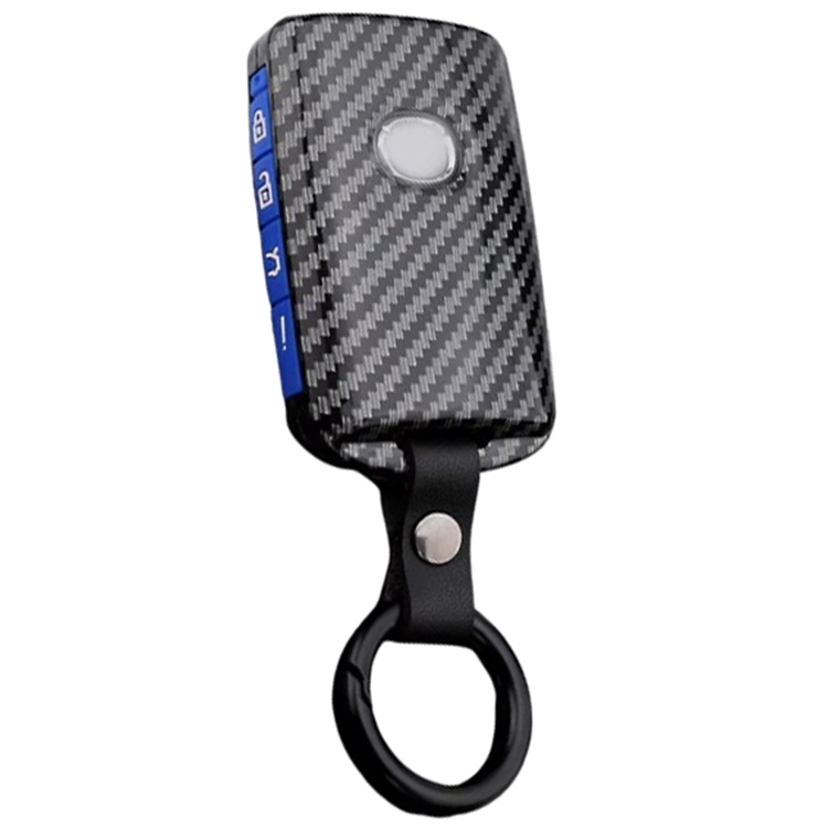 Carbon Fiber Smart Key Shell Holder Silicone Rubber Button Car Key Fob Remote Cover Protection Case For 2019 year for Mazda 3