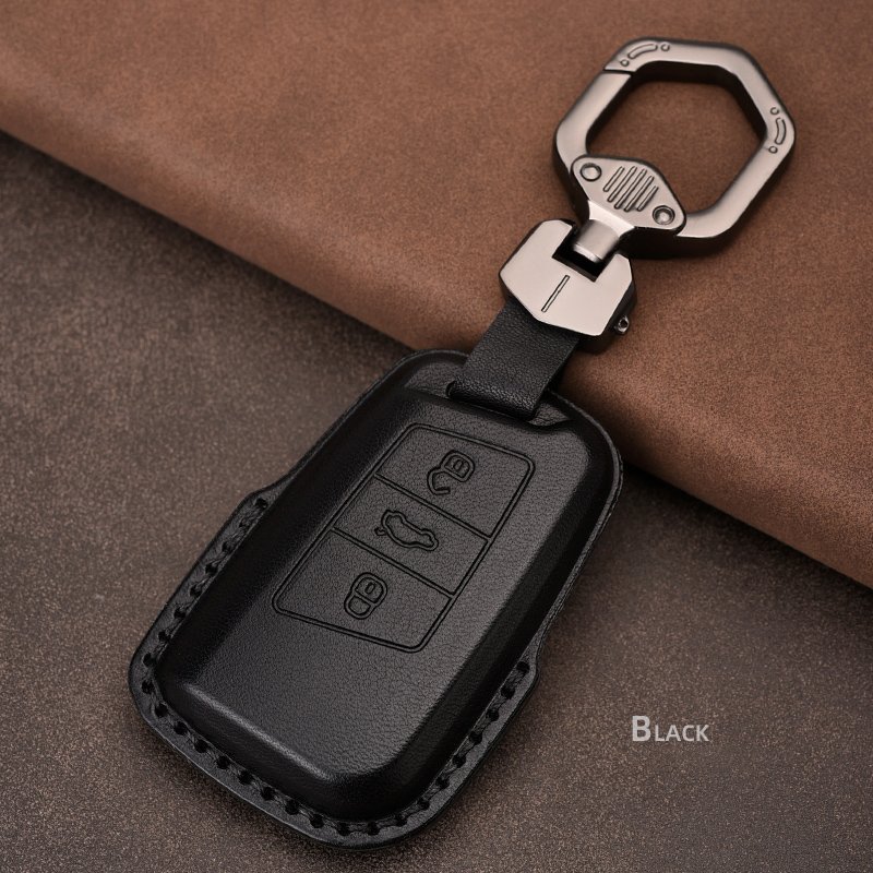 Leather Car Key Case Cover For Volkswagen VW Magotan Tiguan-L Touareg Touran Passat B8 CC Golf For Skoda Superb A7 Accessories