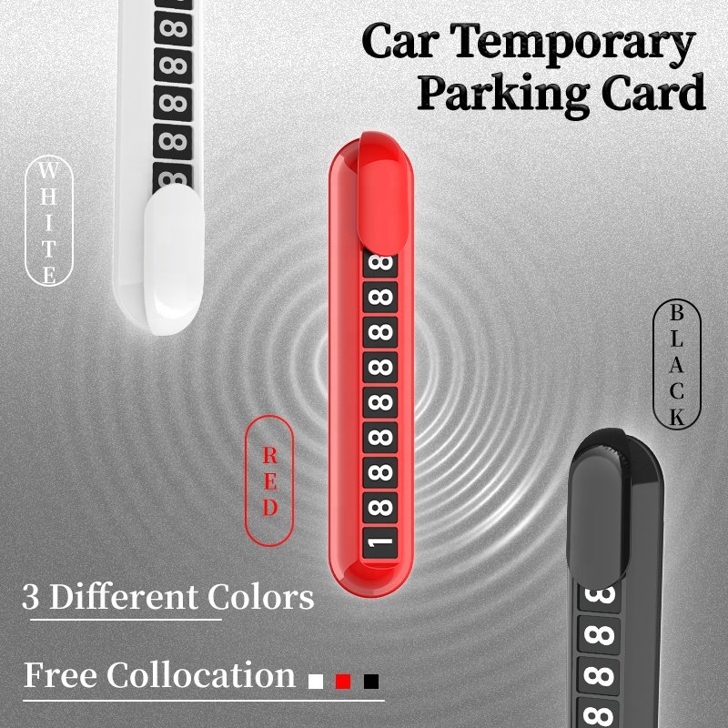 Car Temporary Parking Card, Phone Number For Car ,Plate Temporary Parking Telephone Plate, Car Park Stop Automobile Accessories