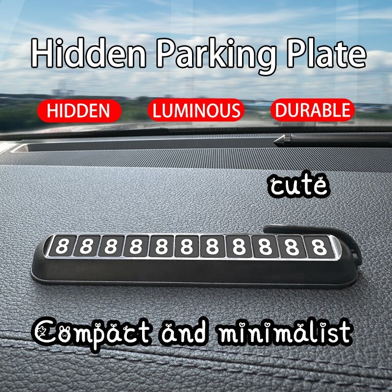 Car Temporary Parking Card, Phone Number For Car ,Plate Temporary Parking Telephone Plate, Car Park Stop Automobile Accessories