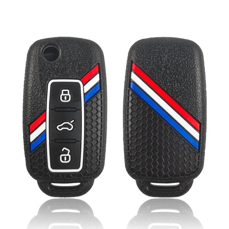 For Volkswagen VW New Silicone Car Key Cover Case Polo Passat B5 Golf4 5 6 Jetta Tiguan Golf CrossFox Plus Eos Scirocco Beetle