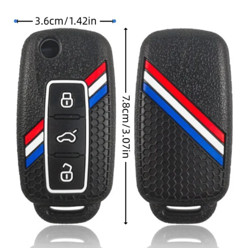 For Volkswagen VW New Silicone Car Key Cover Case Polo Passat B5 Golf4 5 6 Jetta Tiguan Golf CrossFox Plus Eos Scirocco Beetle
