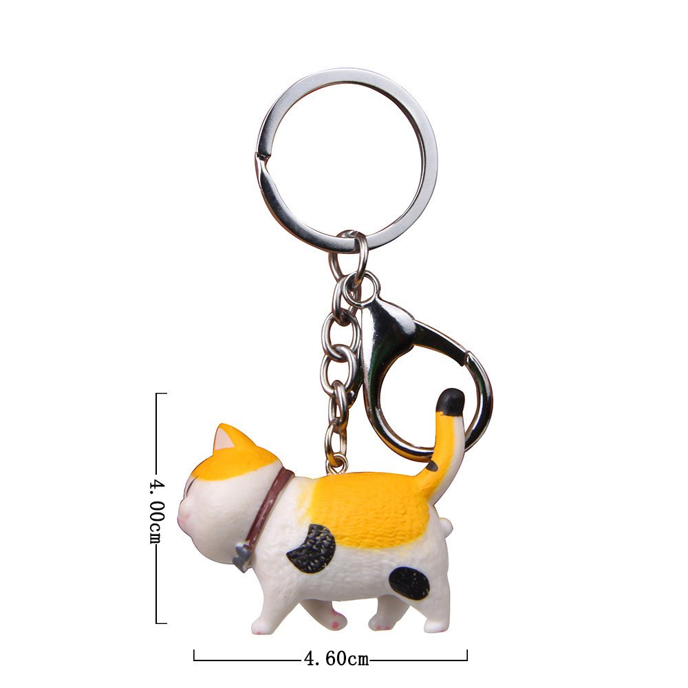 Purse Bag Accessories DIY Gifts Animal Keychain Creative Cat Pendant Car Keyring Cute Cartoon Kittens Keychain