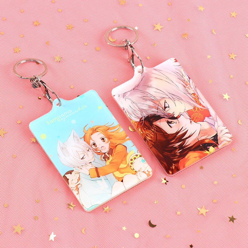 Custom Clear Acrylic Keychain Logo Cartoon Epoxy Keychain Charm Pin Stand Plastic Key Chain Anime Acrylic Keychain Custom
