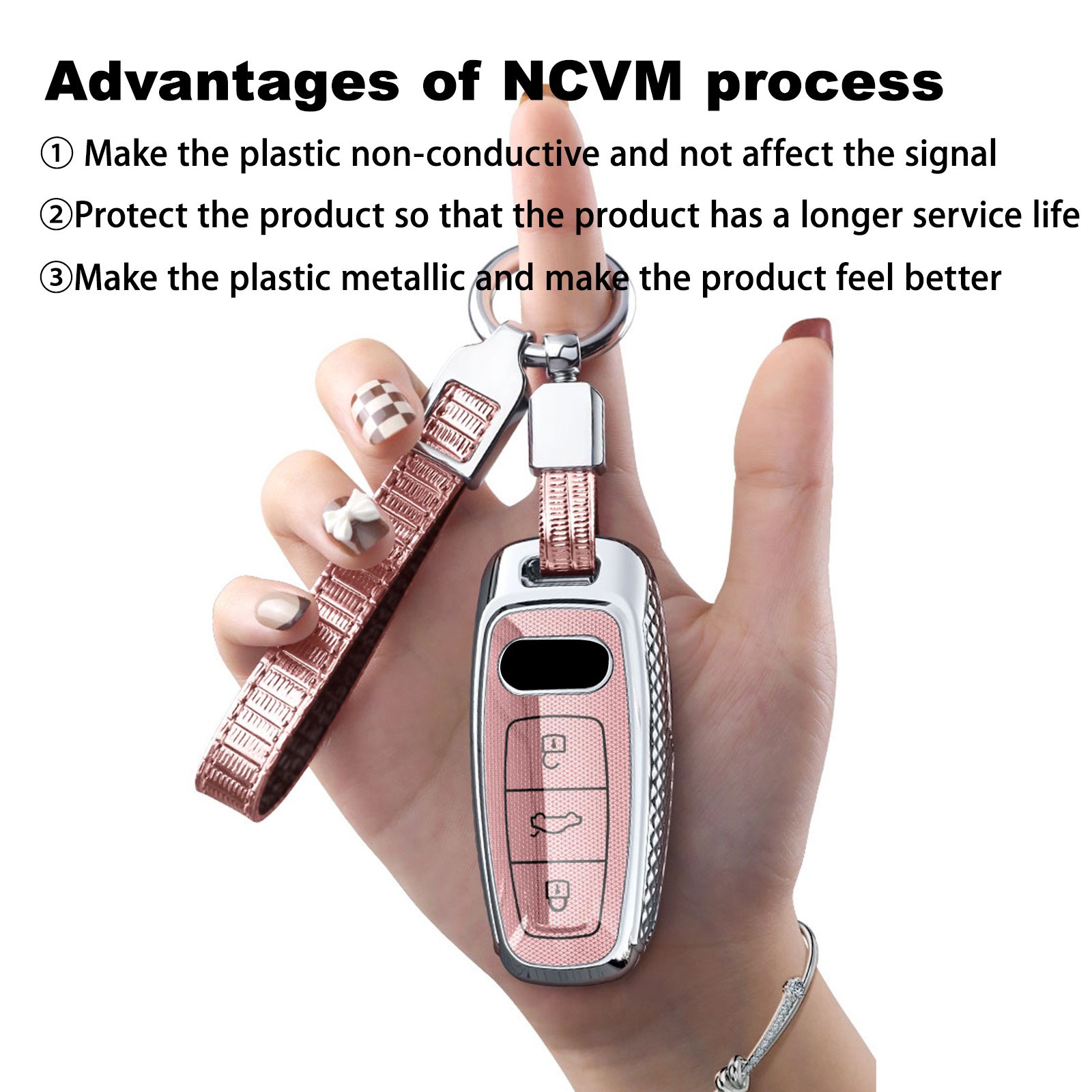 Metal Remote Key Fob Cover Audi A3 A2 Q3 S3 RS3 Keyless Shell Keychain Protector Car Accessory Key Ring Styling Protection