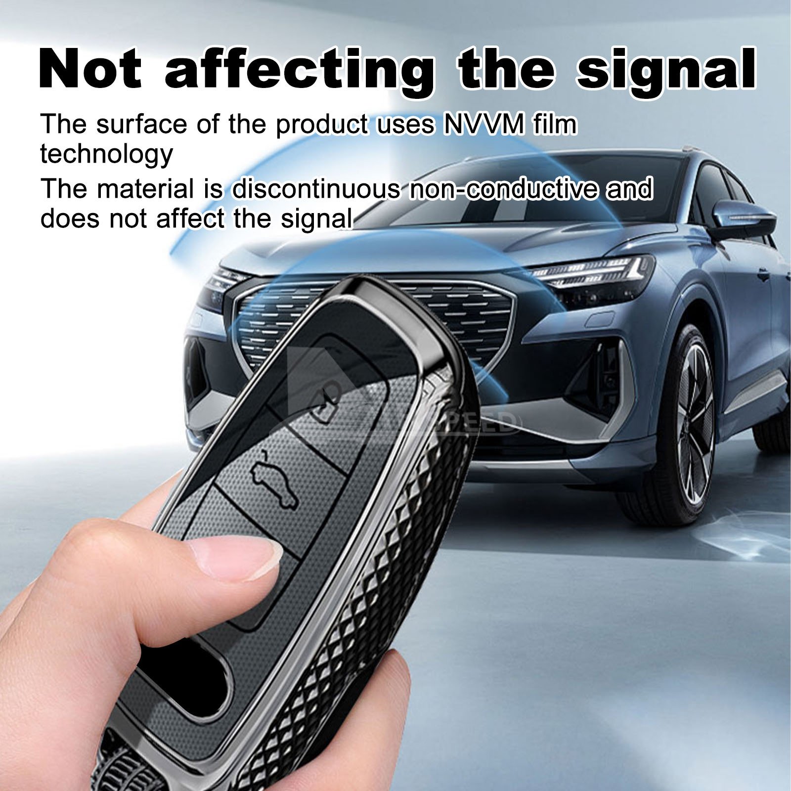 Metal Remote Key Fob Cover Audi A3 A2 Q3 S3 RS3 Keyless Shell Keychain Protector Car Accessory Key Ring Styling Protection