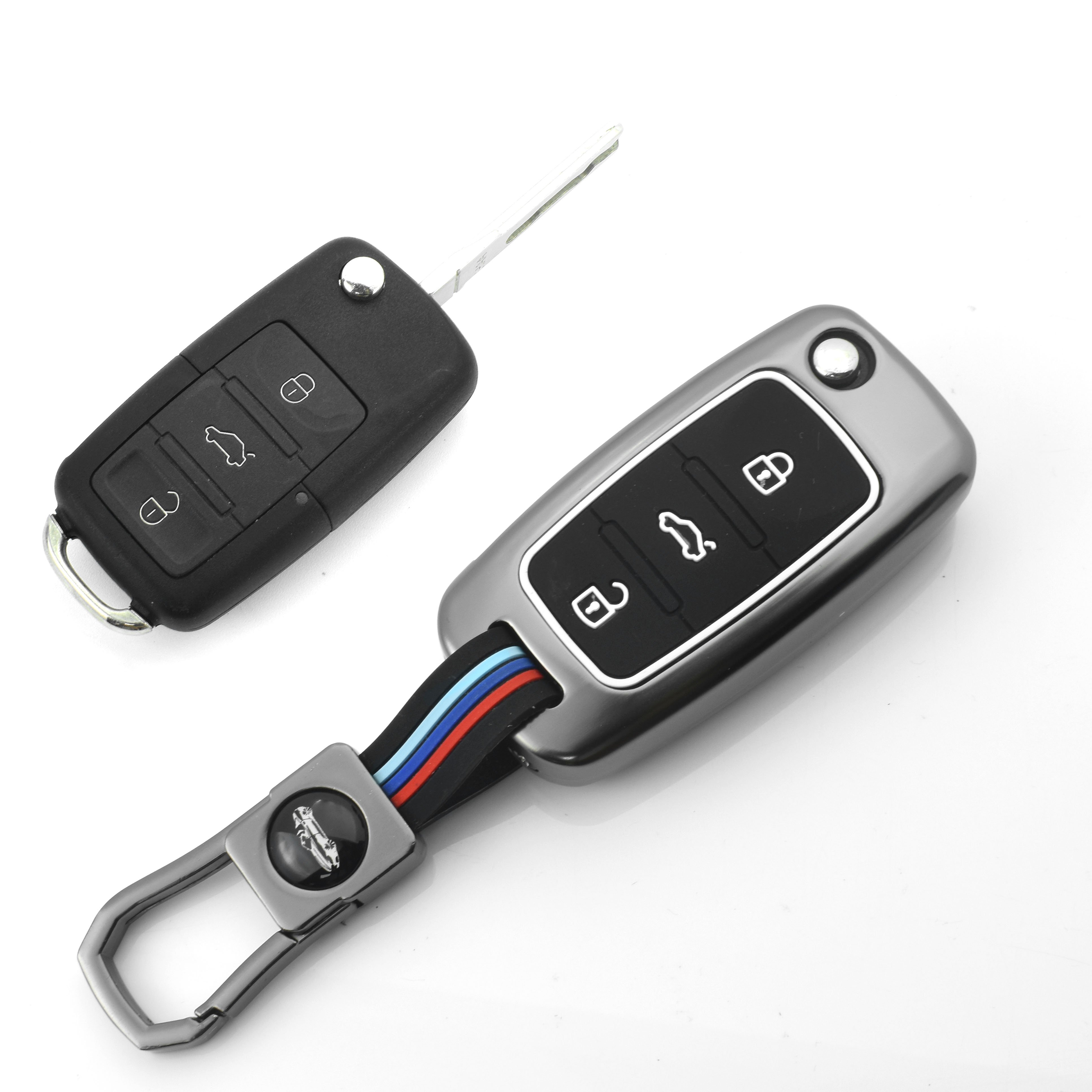 DM Metal luminous Car Key Case Cover Key Bag For SUZUKI Swift/CrossoverSX4/JIMNY Accessories Car-Styling