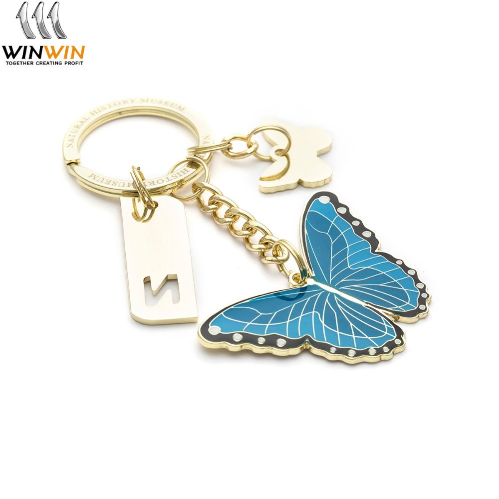 China Manufacturers Car Accessories Key ring Custom Logo Metal Keychain Holder Enamel Key Chain