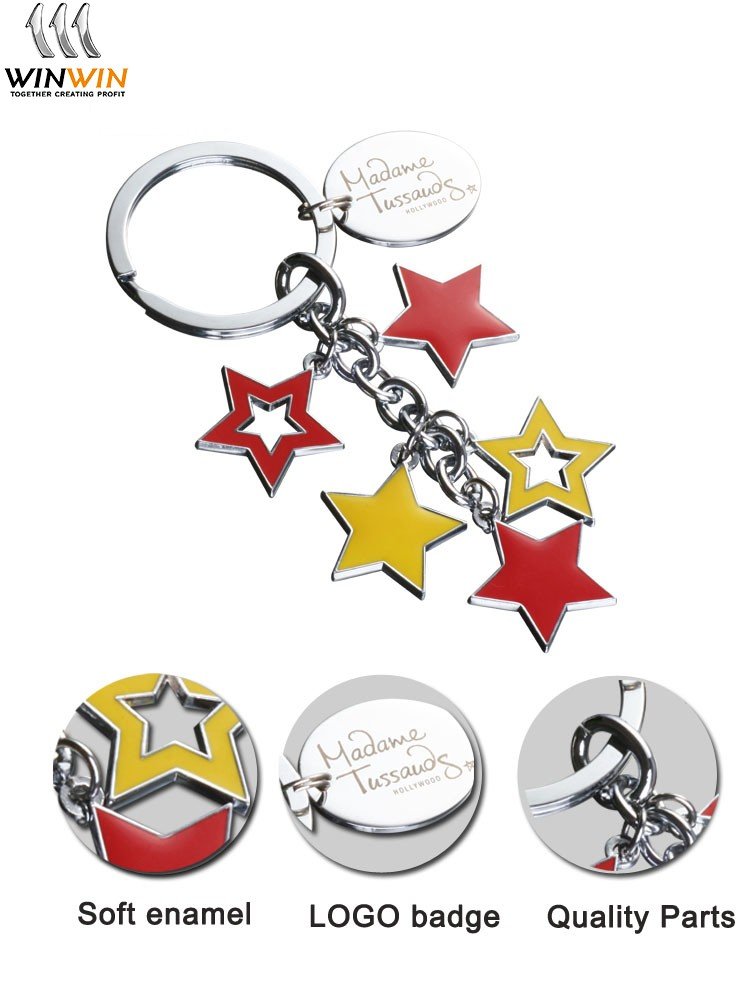 China Manufacturers Car Accessories Key ring Custom Logo Metal Keychain Holder Enamel Key Chain