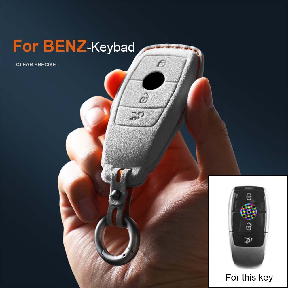 For Benz e300l c260l c200l glc300l keychain leather car key case car key covrer